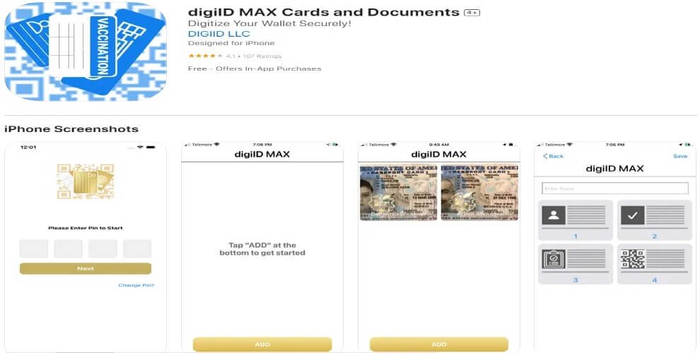 digiID MAX Cards and Documents