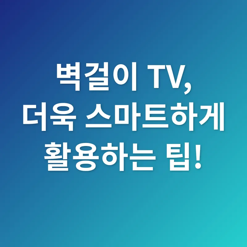 벽걸이 TV 안전 설치_3