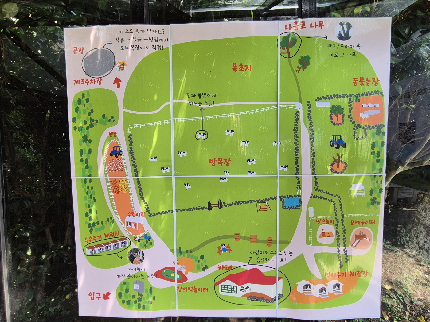 아침미소목장 지도