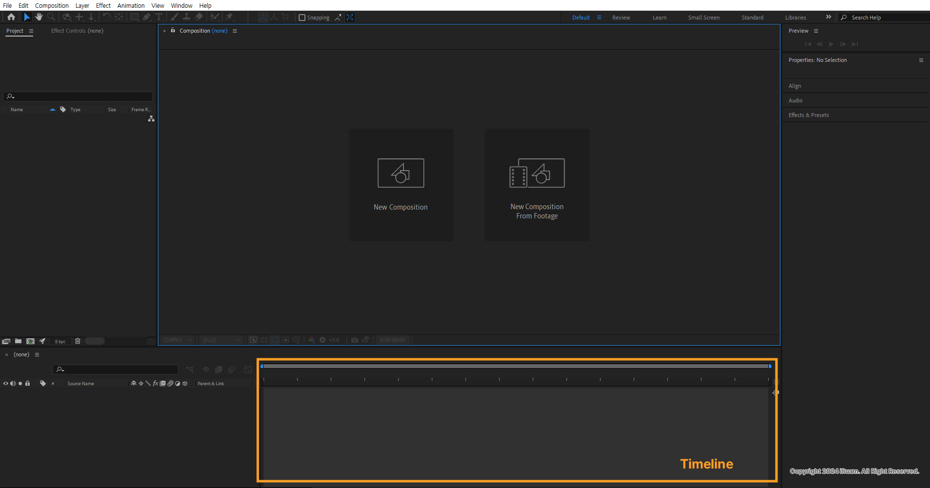 Timeline Panel 타임라인