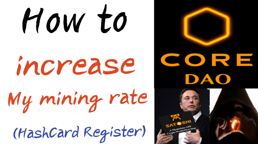  How to increase my mining rate(hashcard register)_Bitcoin Satoshi & BTCs