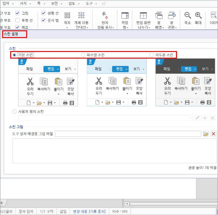 3가지-스킨-옵션-화면