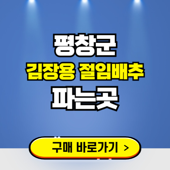 평창군 절임배추 사전예약 구입하는곳 ❘ 김장배추 파는곳 가격보기