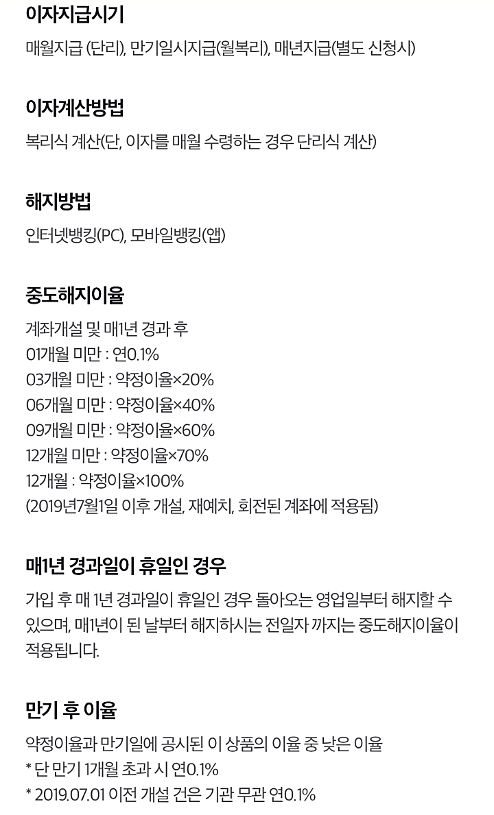 상품의가입내용