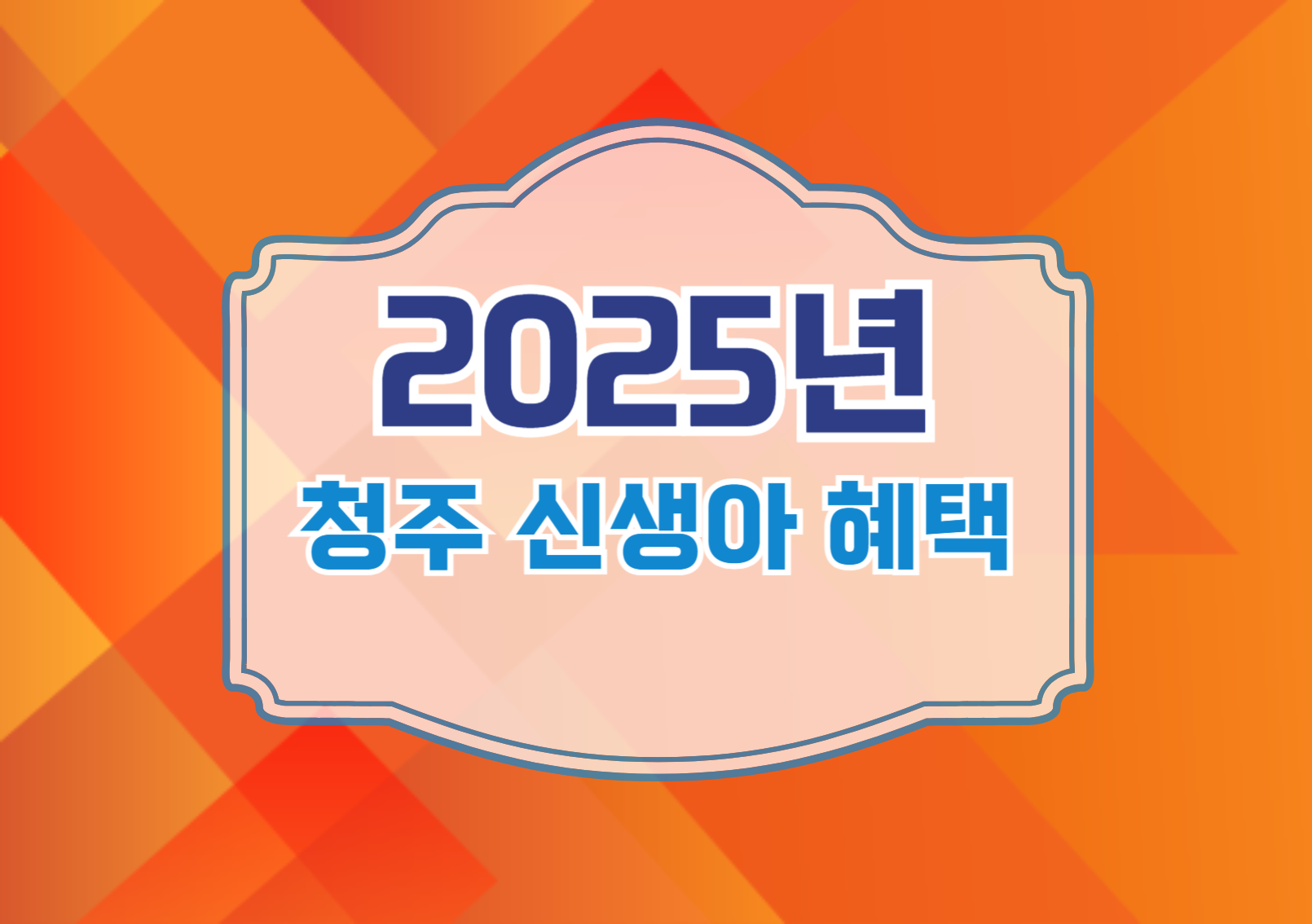 청주 신생아 혜택