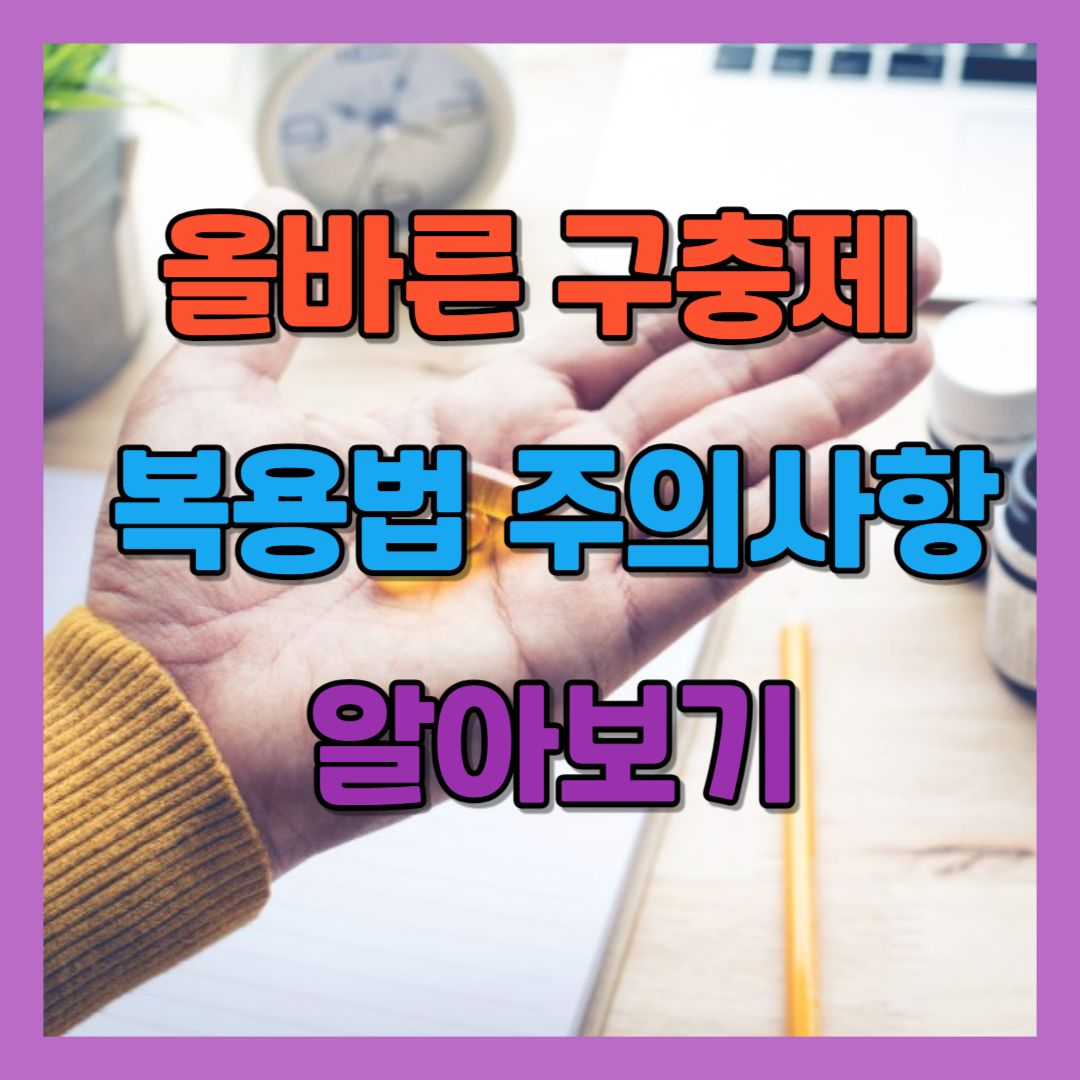  기생충 예방을 위한 구충제 복용시기 복용법과 주의사항 알아보기