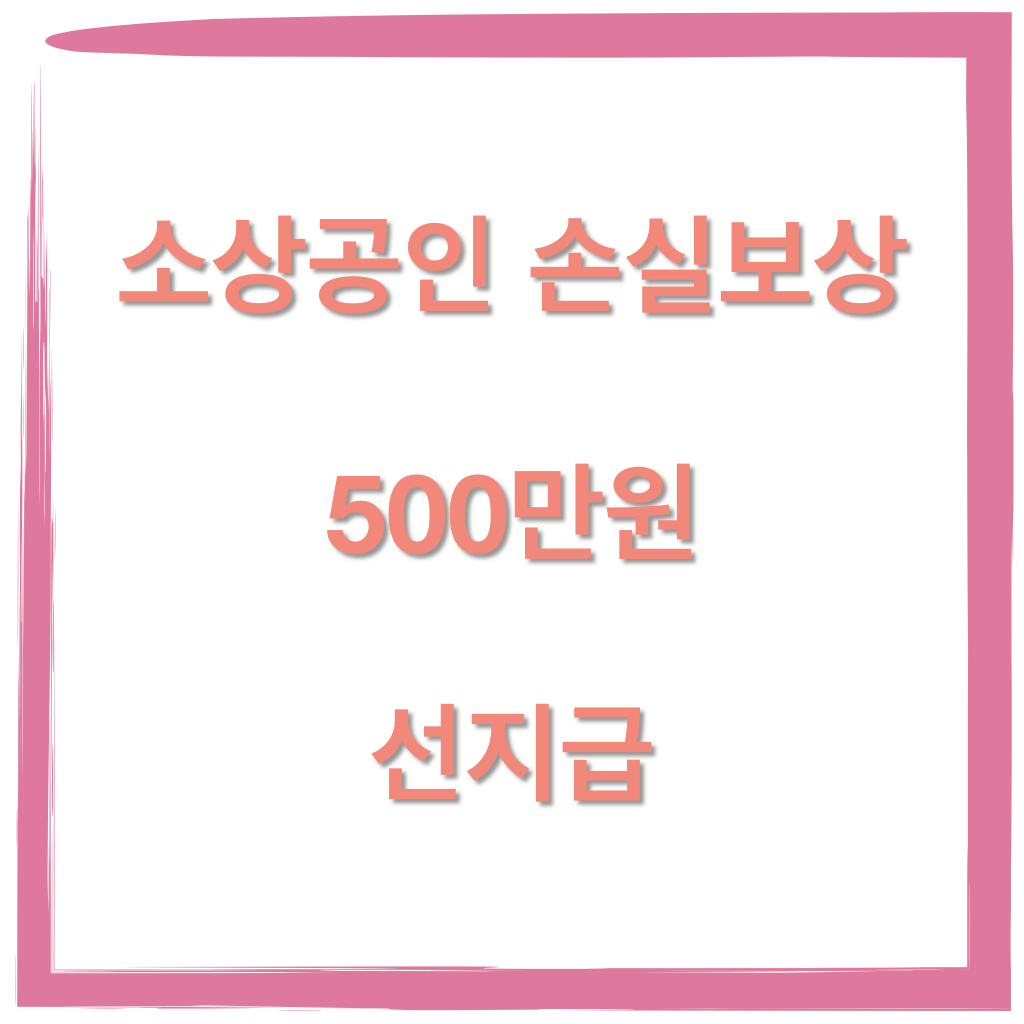  소상공인 손실보상 500만 원 선지급 신청, 대상