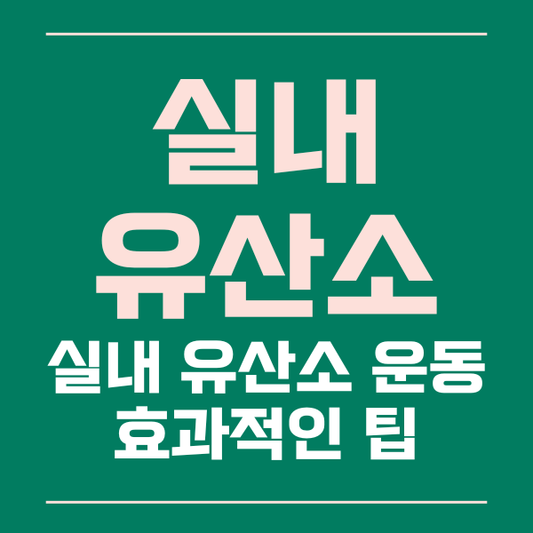  실내 유산소 운동의 효과적인 팁과 꿀팁