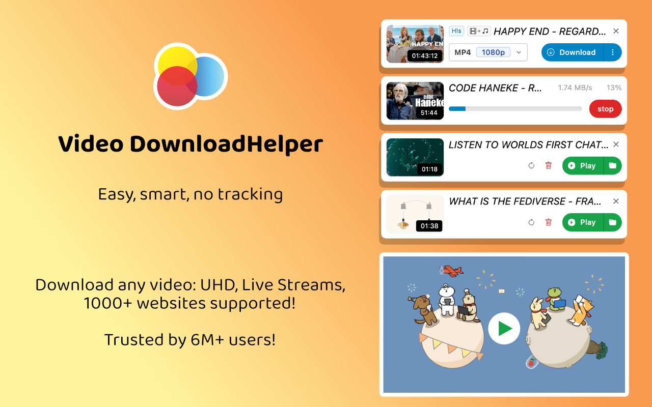 크롬 인터넷 동영상 다운로드 방법 확장 프로그램: Video DownloadHelper