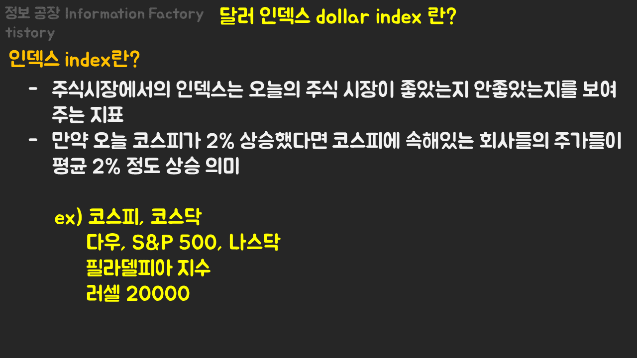 달러 인덱스 지수란 무엇일까? DXY 지수 달러 인덱스 지수란 무엇일까? Dxy 지수