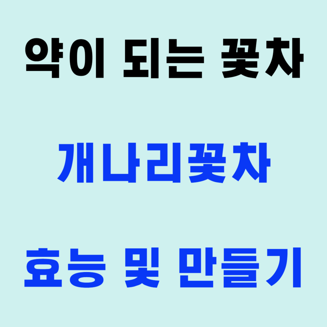 개나리 꽃차 효능 및 요리법