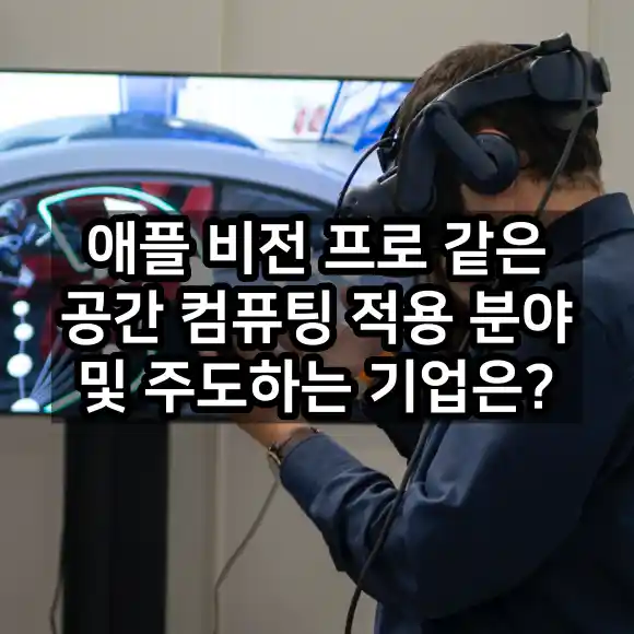 공간 컴퓨팅 적용 분야 및 주도 기업은?
