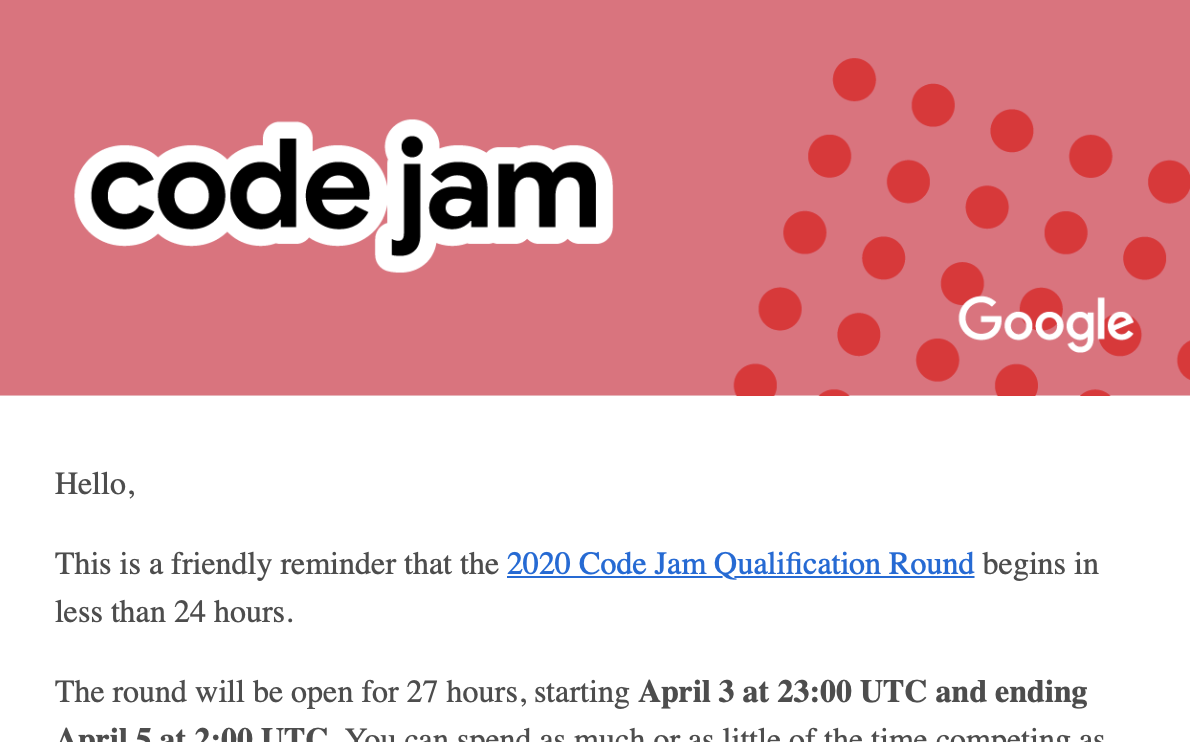 Google Code Jam 2020 Qualification Round 참가 후기