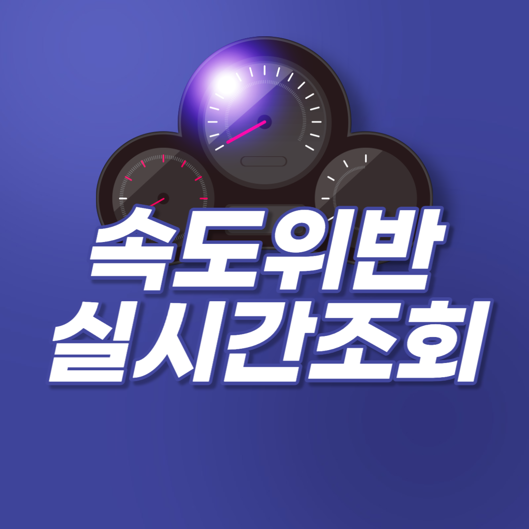  속도위반 실시간 조회 ㅣ 속도위반 범칙금 과태료