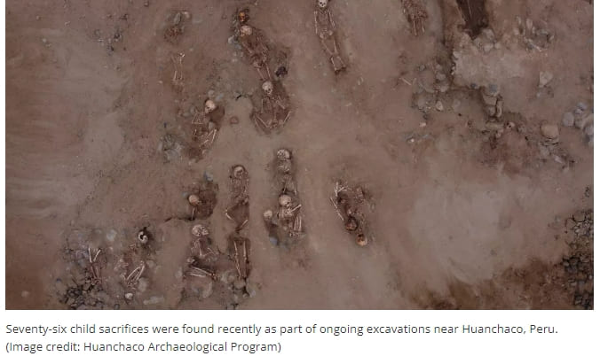 충격! 페루에서 아이들 장기 제거 유해 대량 발견 VIDEO: 76 child sacrifice victims with their hearts ripped out found in Peru excavation