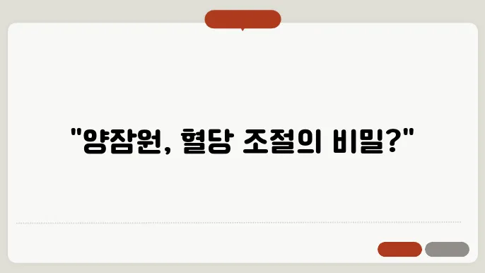 양잠원 혈당 조절 효과와 내돈내산 후기 부작용 소개
