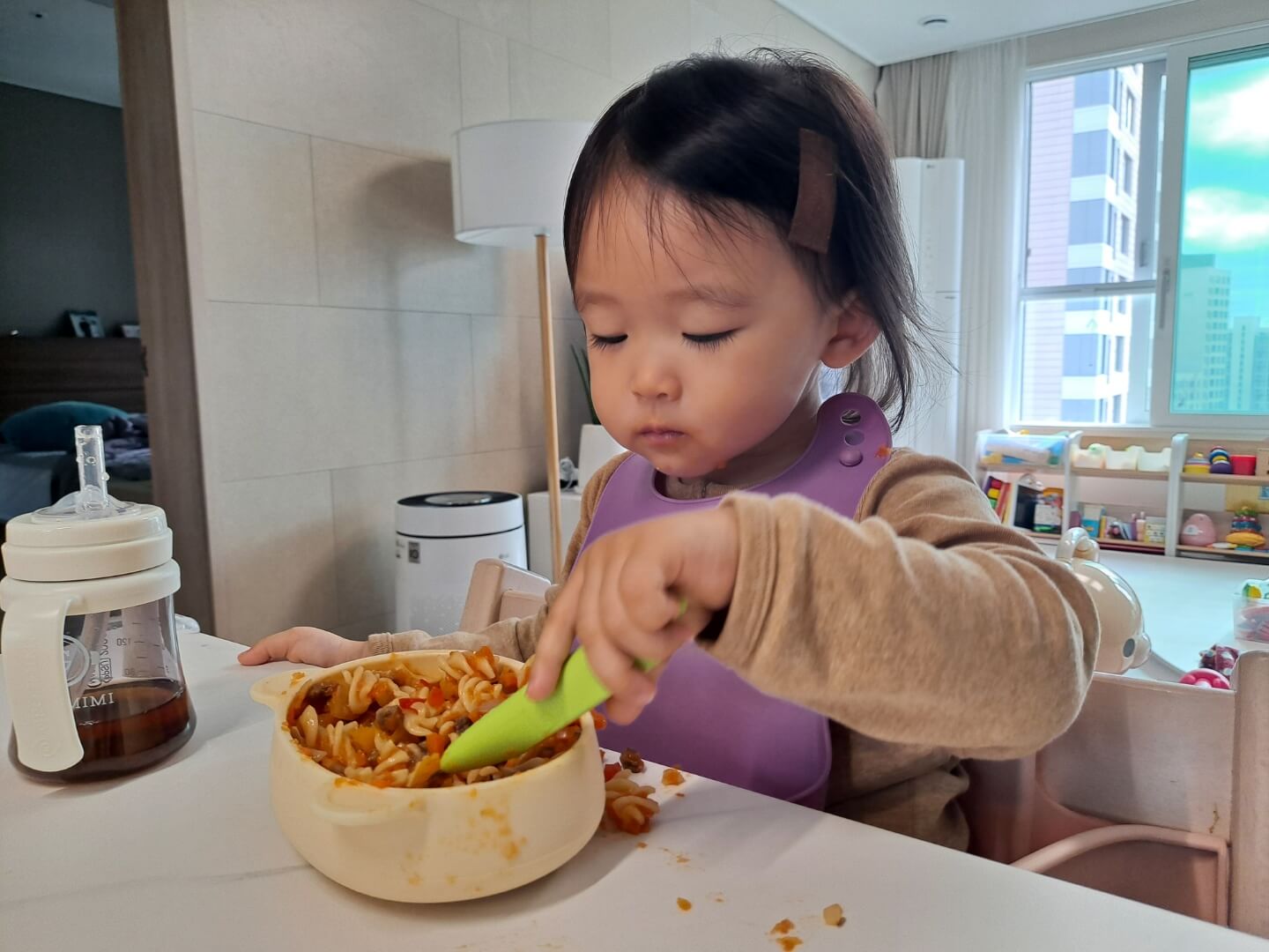 19개월 아기 유아식 요리 추천, 토마토 푸실리 파스타 만드는 방법