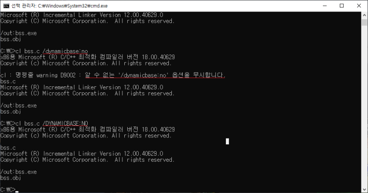  CMD ASLR : 임의 기준 주소