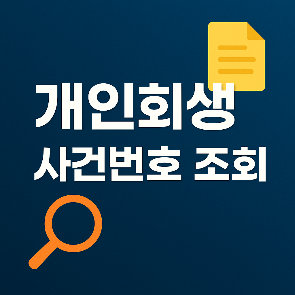 개인회생 사건번호 조회