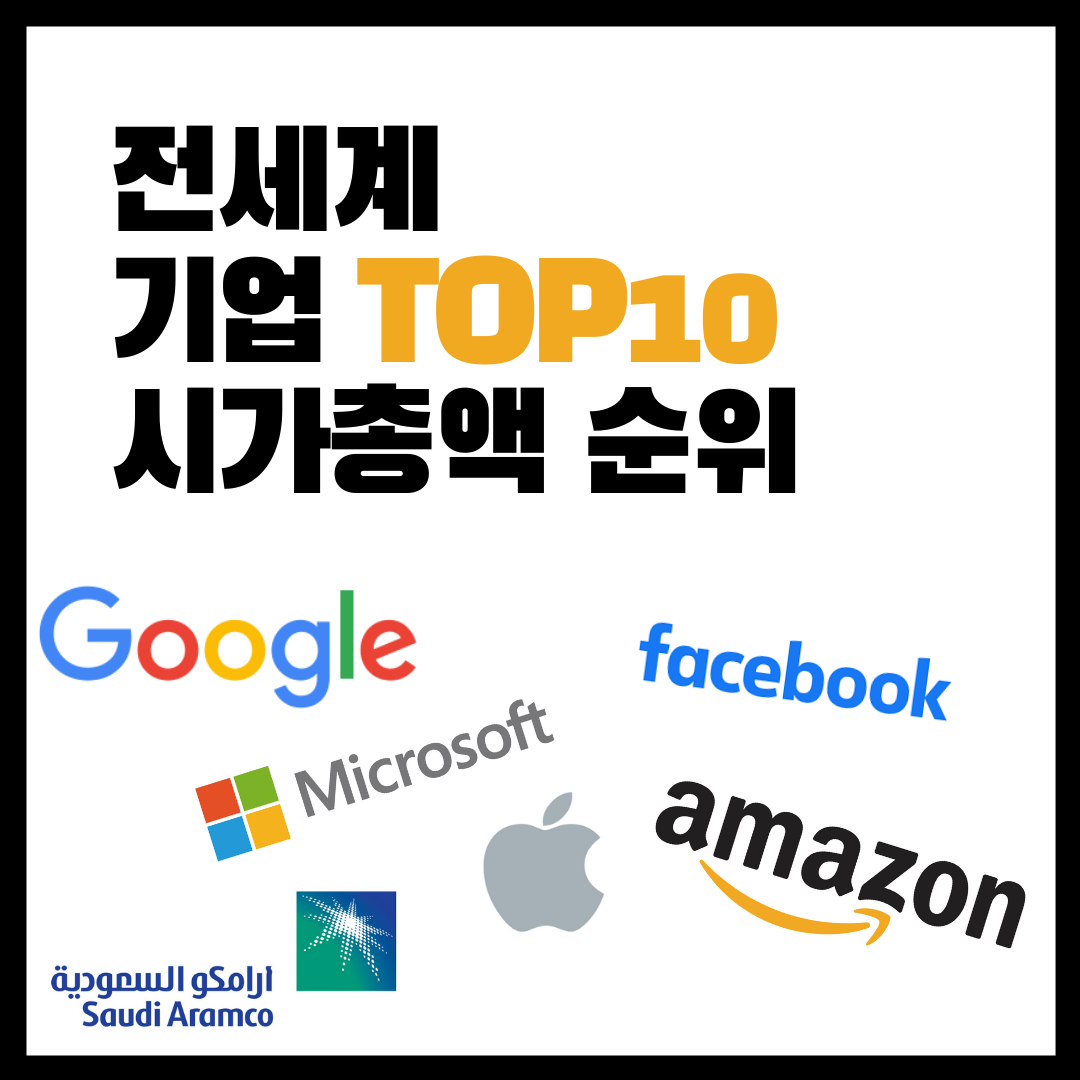  전세계 기업 시가총액 순위 정리 및 사이트 소개