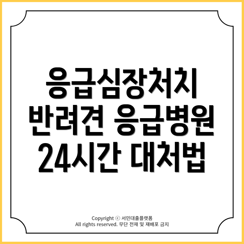 24시간 심장 응급상황, 반려견 병원과 응급처치 방법!