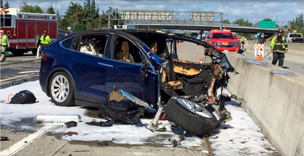Tesla Crashed