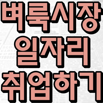  벼룩시장 일자리 중장년 가입 취업 방법소개