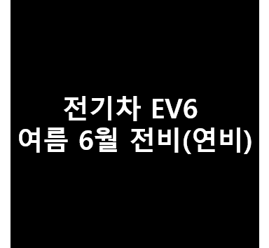  전기차 여름 연비(전비) (22년 6월 26일) - [ EV6, 롱레인지, 2륜, 20인치 타이어]