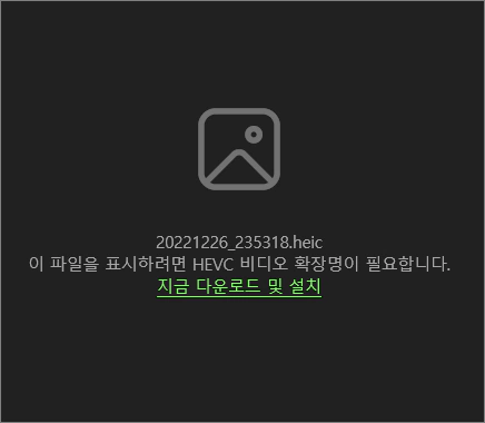  윈도우 11에서 heic 파일을 열 수 없는 경우의 무료 코덱 설치 방법