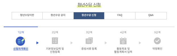 서울시 청년수당 신청