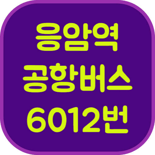 6012번-응암역-공항버스-이미지