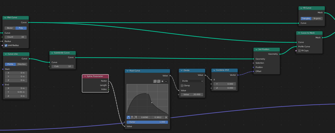 두께를 준 부분에 곡면으로 표현이 될 수 있도록 해주는 작업