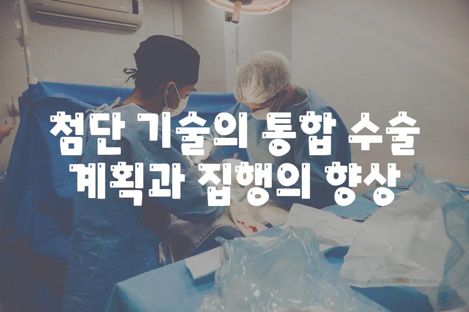 첨단 기술의 통합 수술 계획과 집행의 향상