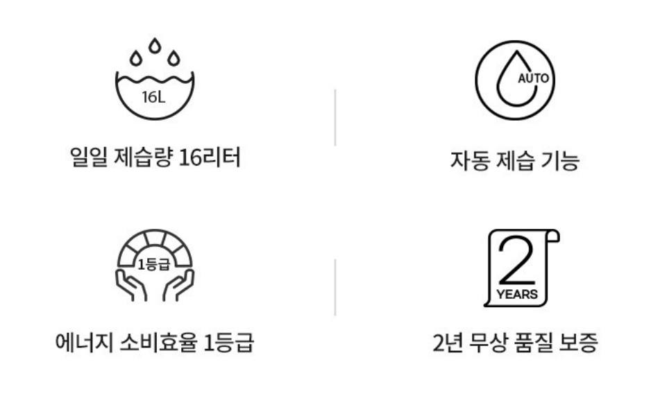 위닉스 뽀송 제습기 16L DN2E160-KWK