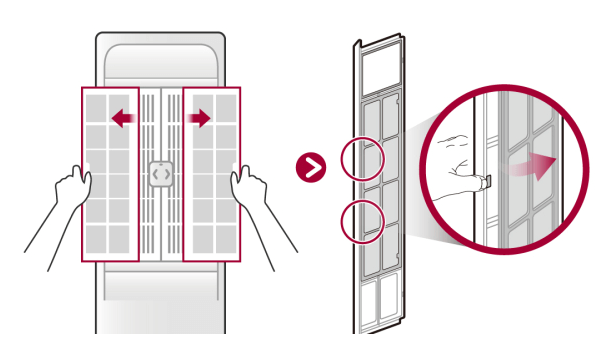 lg전자 스탠드 에어컨 필터청소, 교체방법