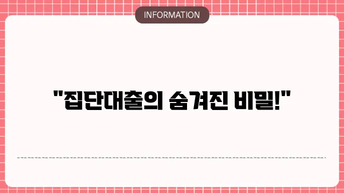 집단대출 DSR: 리스크 안심 관리