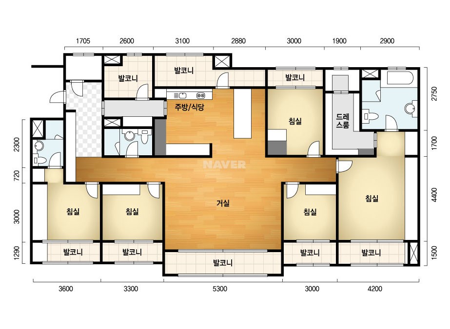 개포 디에이치퍼스티어아이파크 66평 아파트 평면도 2타입