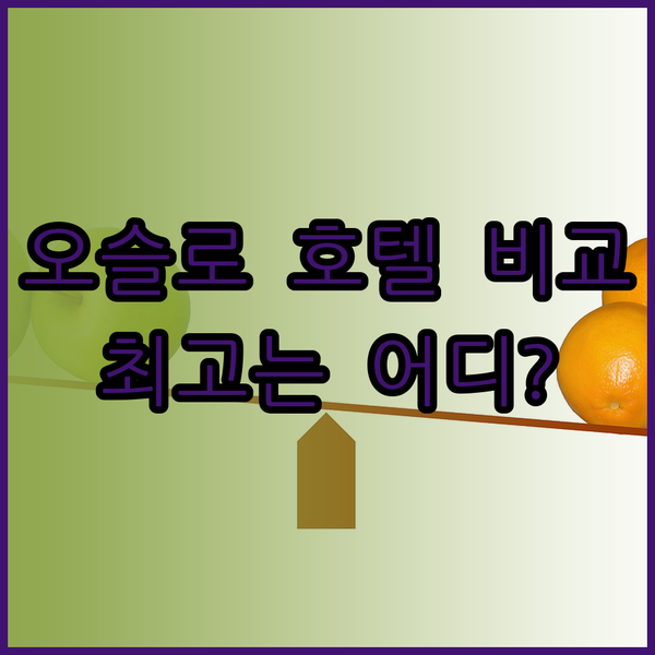 오슬로 여행 최고의 선택은? 시티박스