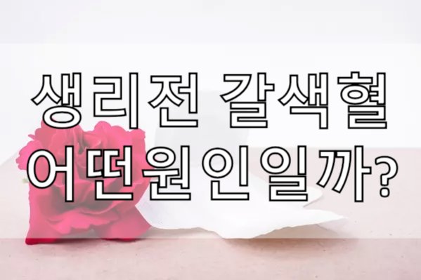  생리전 갈색혈이 발생한다면 ?