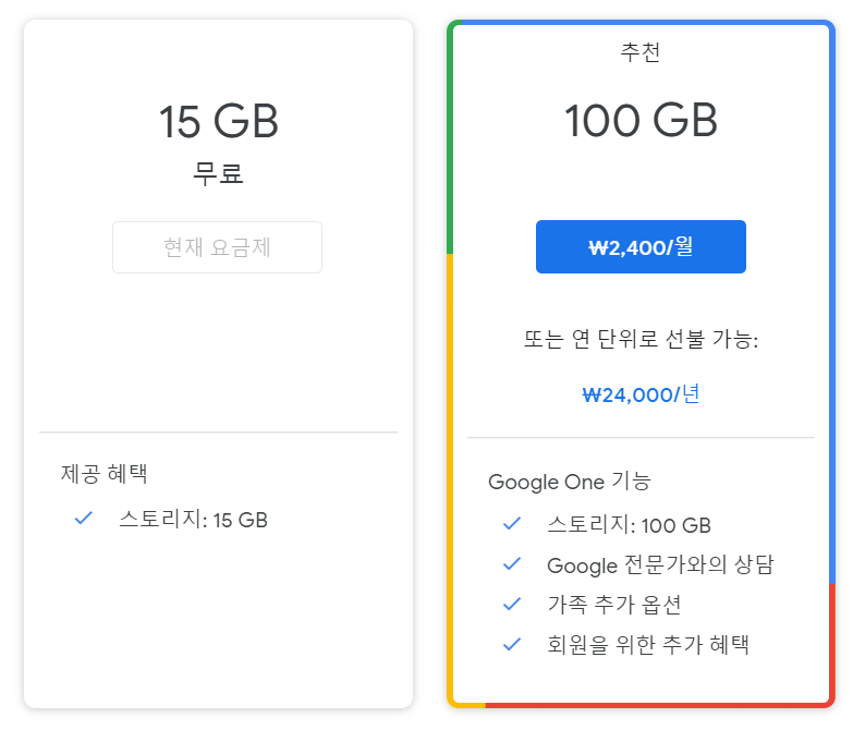 google-drive-가격