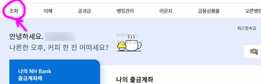 농협-입출금-내역조회