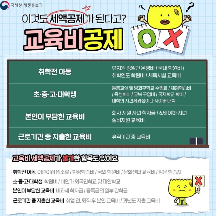  [연말정산 세액공제] 교육비 공제 혜택 알아보기