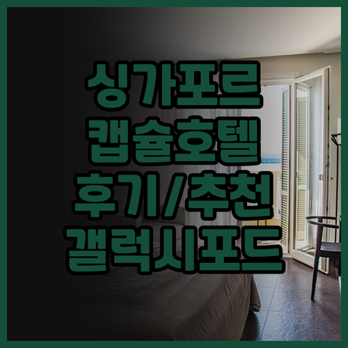 싱가포르 차이나타운 캡슐 호텔 갤럭시