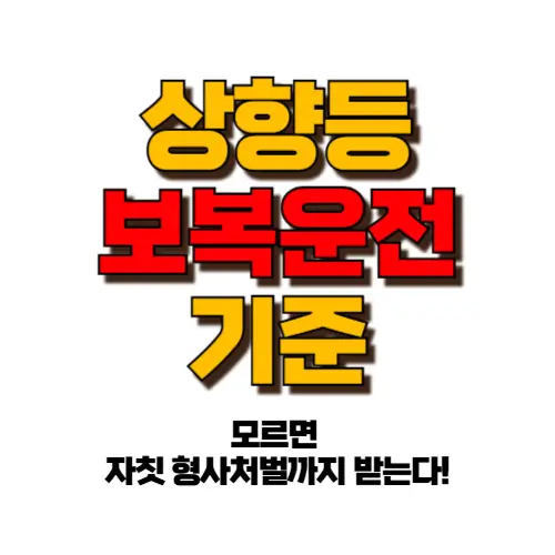 상향등 보복운전 기준