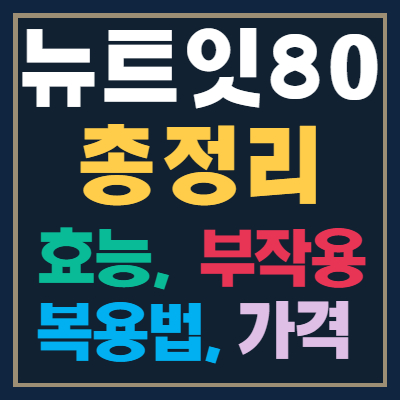  뉴트잇80 효능과 부작용, 섭취방법, 가격 - 동결건조 선식