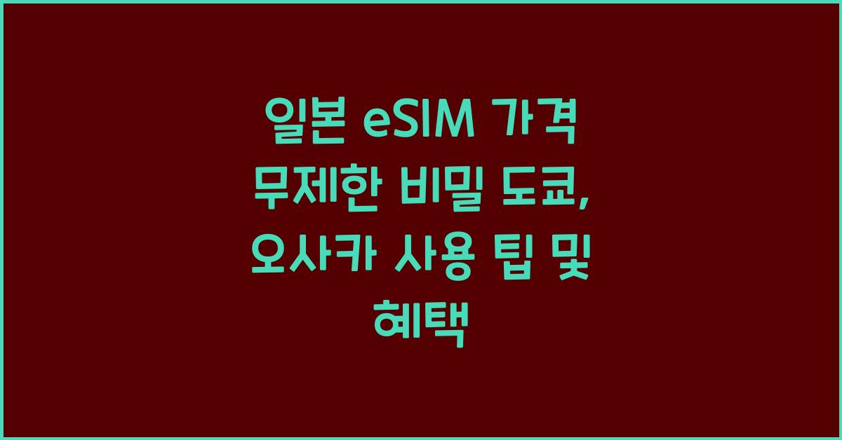 일본eSIM가격무제한