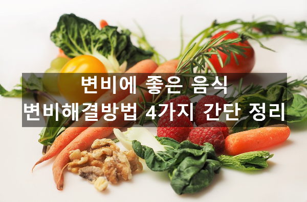  변비에 좋은 음식 변비해결방법 4가지 간단 정리