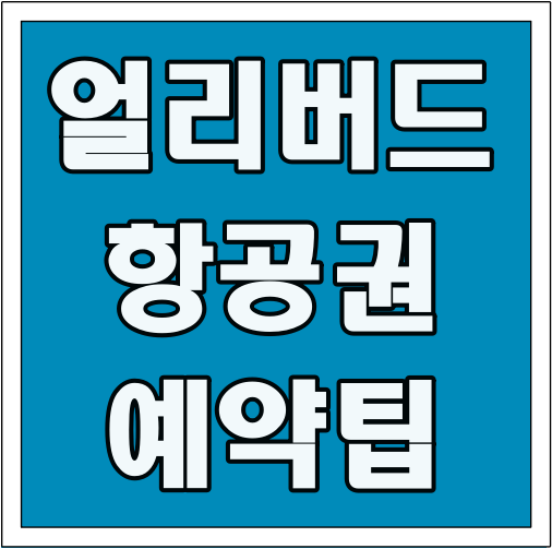 얼리버드 항공권 예약 팁 글씨 썸네일