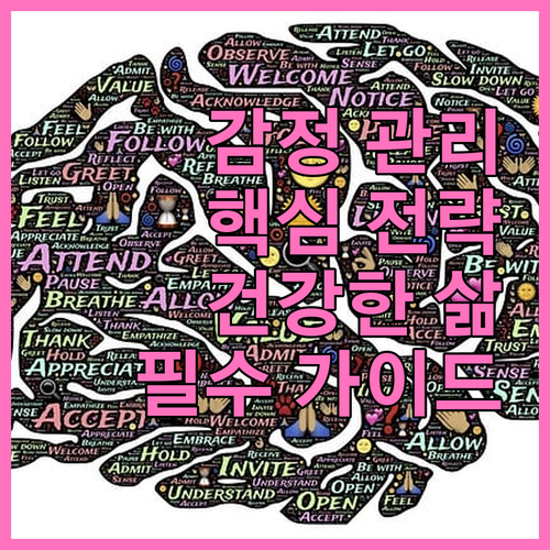 감정 관리의 중요성: 건강한 삶을 위