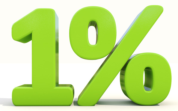 1% 일러스트 사진